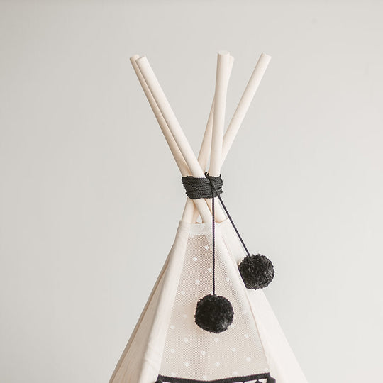 Kids Teepee Tent in Black & White