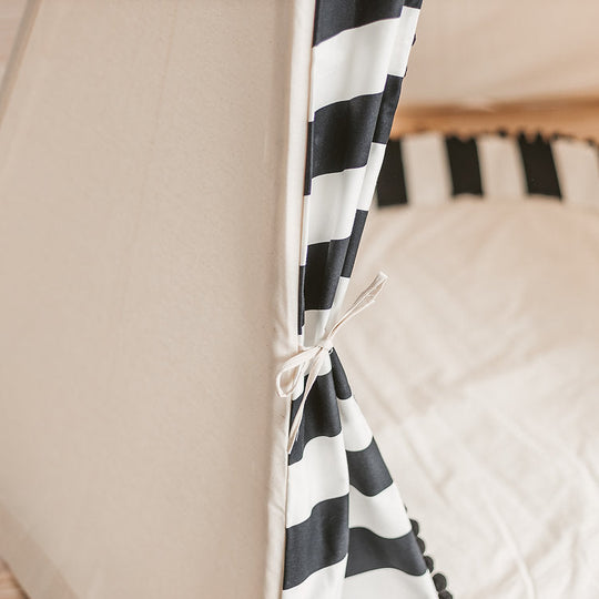 Kids Teepee Tent in Black & White