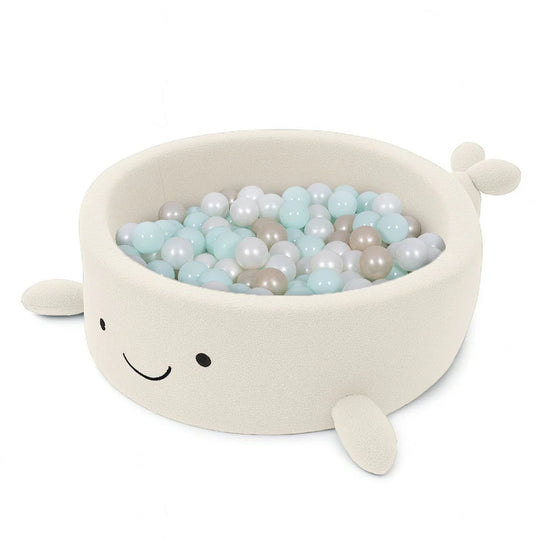 Boucle Whale Ball Pit for Children - Cheesecake Cream Beige