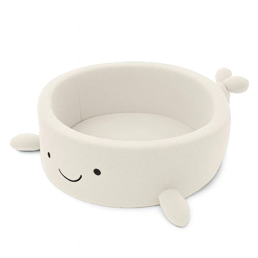 Boucle Whale Ball Pit for Children - Cheesecake Cream Beige