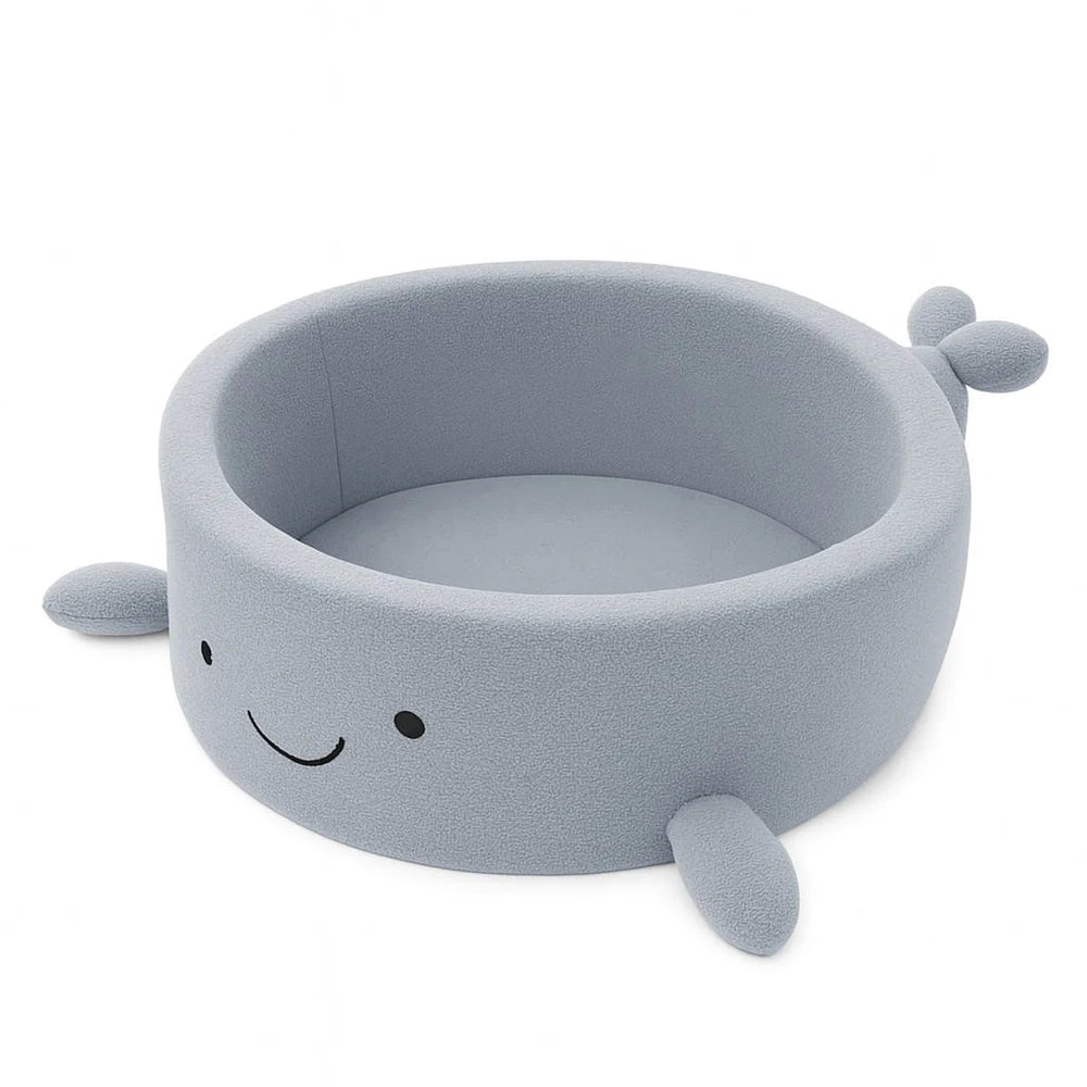 Boucle Whale Ball Pit for Children - Dusty Ice Blue