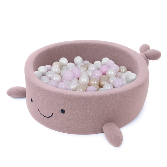 Boucle Whale Ball Pit for Children - Raspberry Glaze Pink
