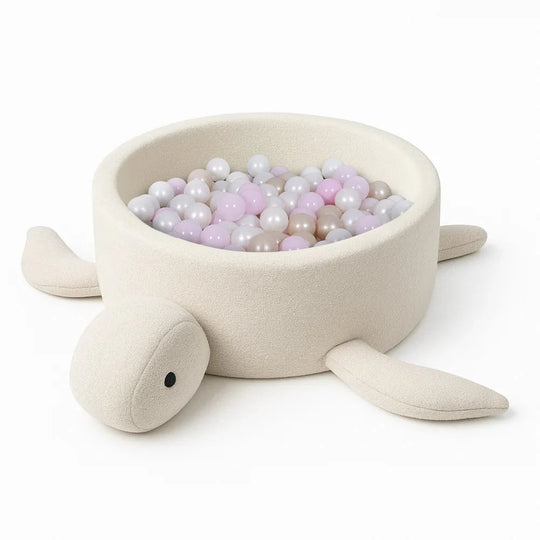 Boucle Turtle Ball Pit for Children - Cheesecake Cream Beige