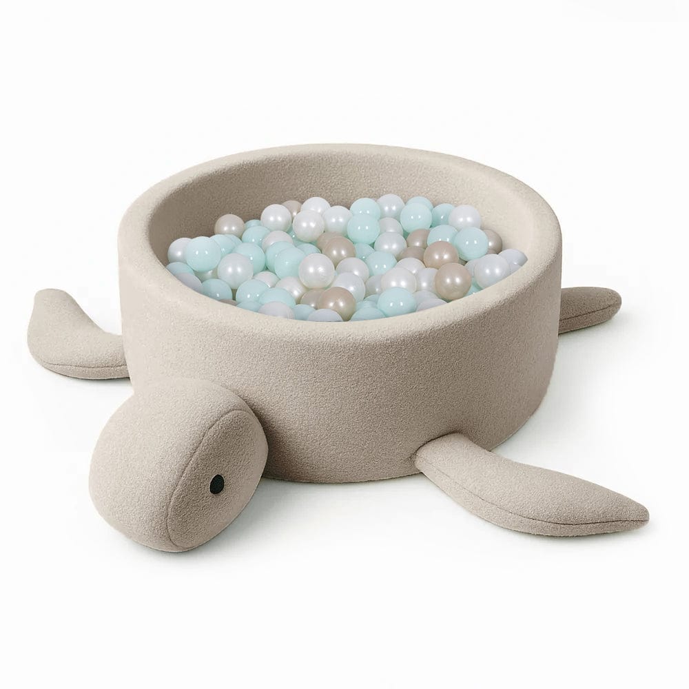 Boucle Turtle Ball Pit for Children - Oat Biscuit Beige