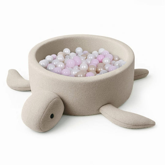 Boucle Turtle Ball Pit for Children - Oat Biscuit Beige