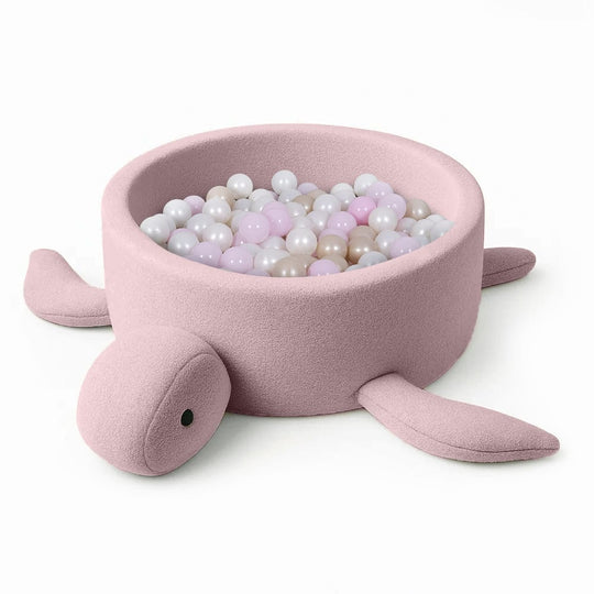 Boucle Turtle Ball Pit for Children - Raspberry Glaze Pink