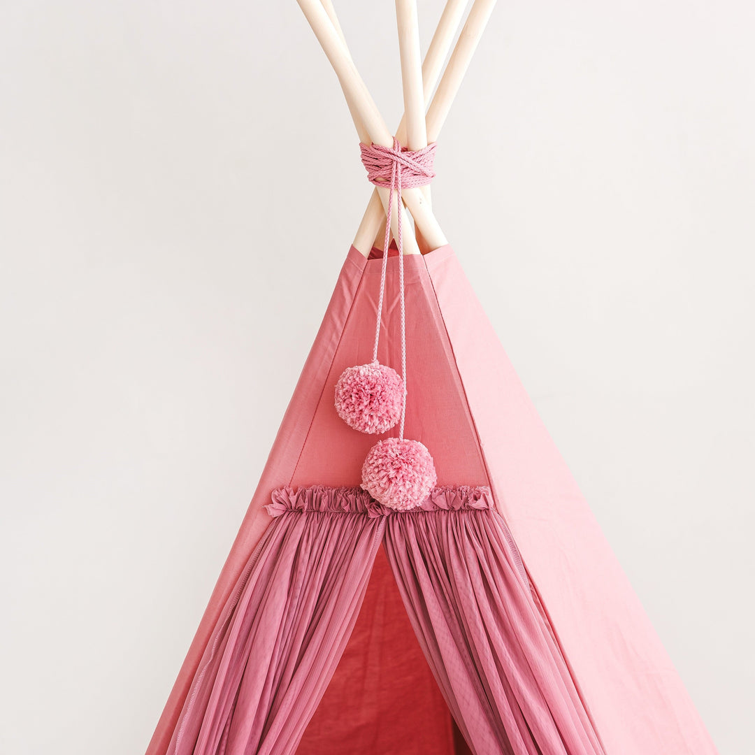 Fairy Kids Play Tent With Tulle in Rose