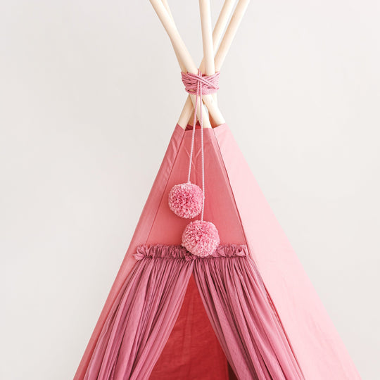 Fairy Kids Play Tent With Tulle in Rose